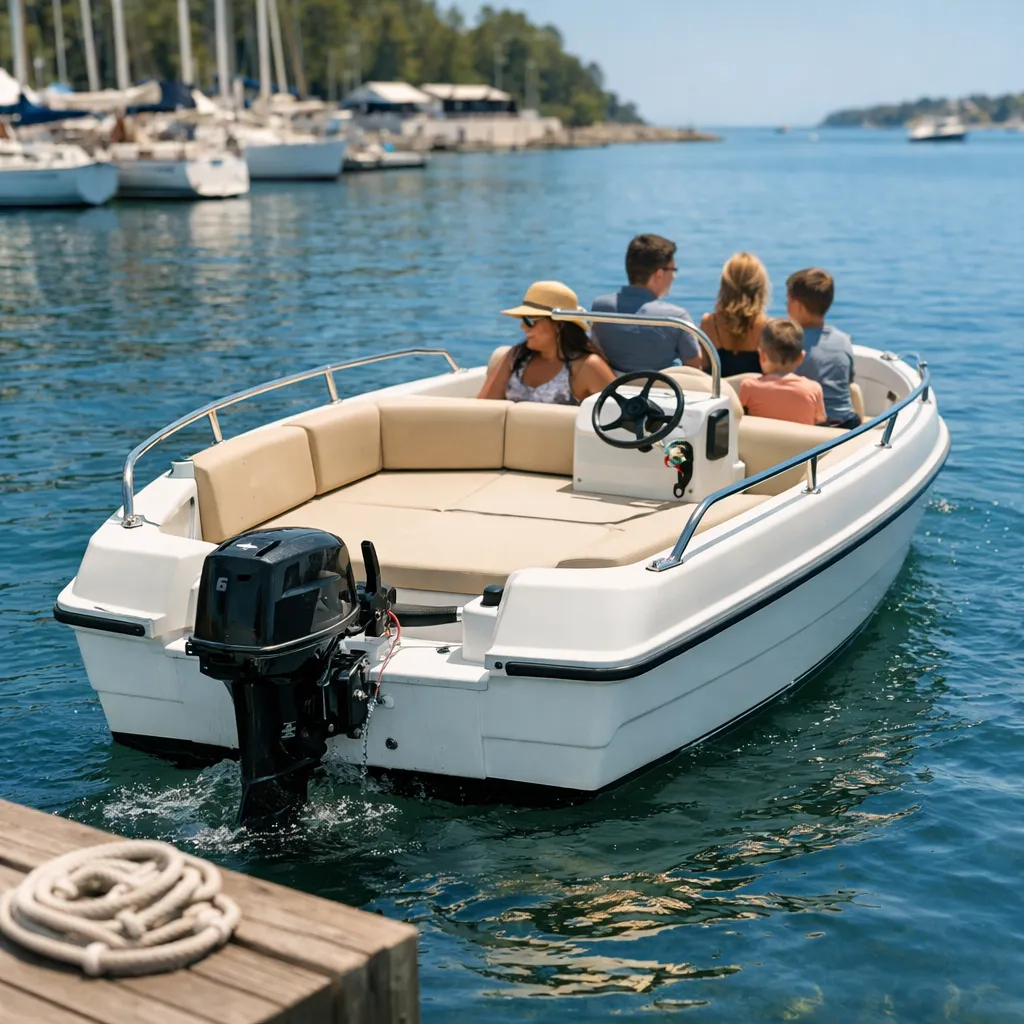 Location de bateaux sans permis avec moteur 6 CV pour 6 à 7 personnes